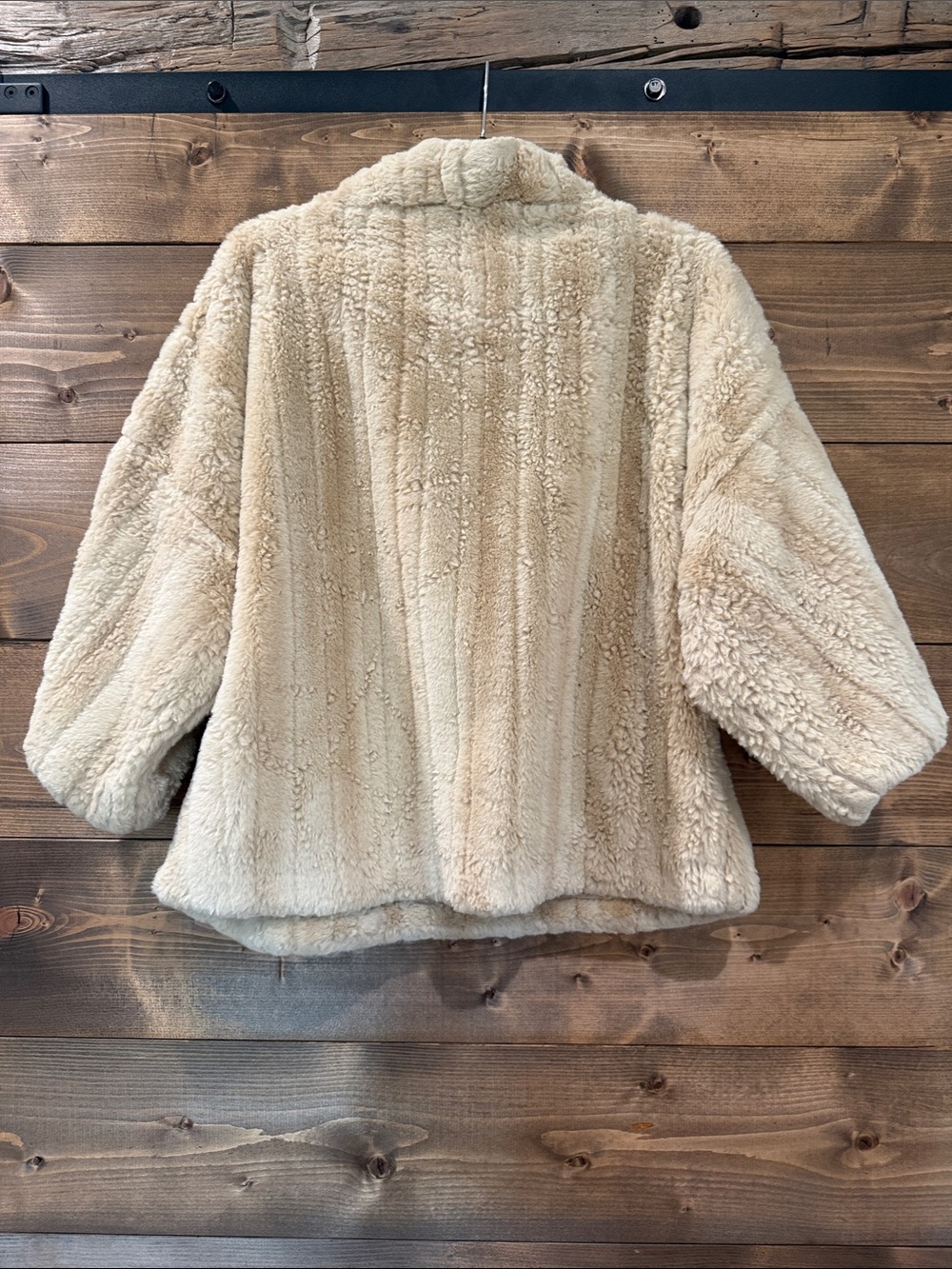 ivy jane Cream Faux-Sherpa Cowl Neck Pullover - Picture 6 of 8